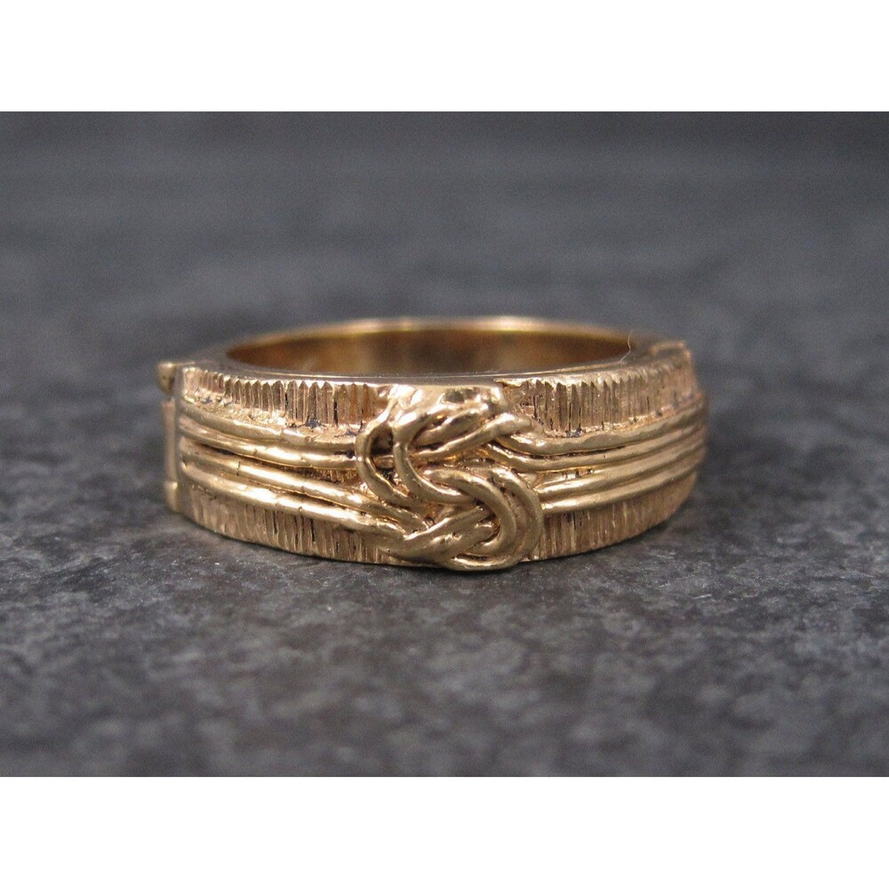 Antique 14K Love Knot Band Ring Size 7 New Old Stock